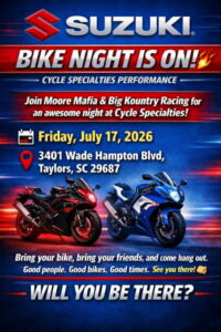 Suzuki Bike Night at Cycle Specialties Performance