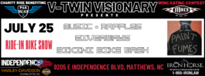 Ride-In Bike Show flyer at Independence Harley-Davidson in Matthews, North Carolina.