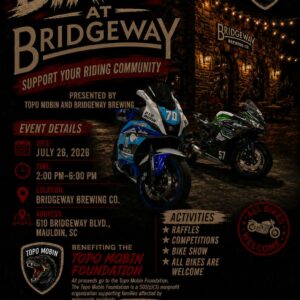 Bikes at BridgeWay motorcycle community fundraiser hosted by Topo Mobin and BridgeWay Brewing Co.
