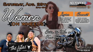 Women on Wheels motorcycle event at Independence Harley-Davidson in Matthews NC on August 29, 2026 from 2 PM to 6 PM featuring The Litas Charlotte.