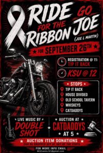 Ride for the Ribbon Go Joe Memorial Ride motorcycle event on September 26 2026